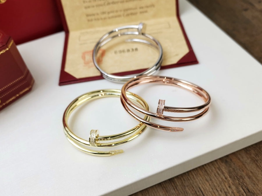 [Rose Jewelrys]JUSTE BRACELET 3.5MM DOUBLE ROW DIAMOND