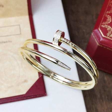 [🌹Rose💎]JUSTE BRACELET 3.5MM DOUBLE ROW DIAMOND