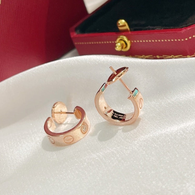 [Rose Jewelrys]LOVE EARRINGS 5.7MM 2 DIAMONDS