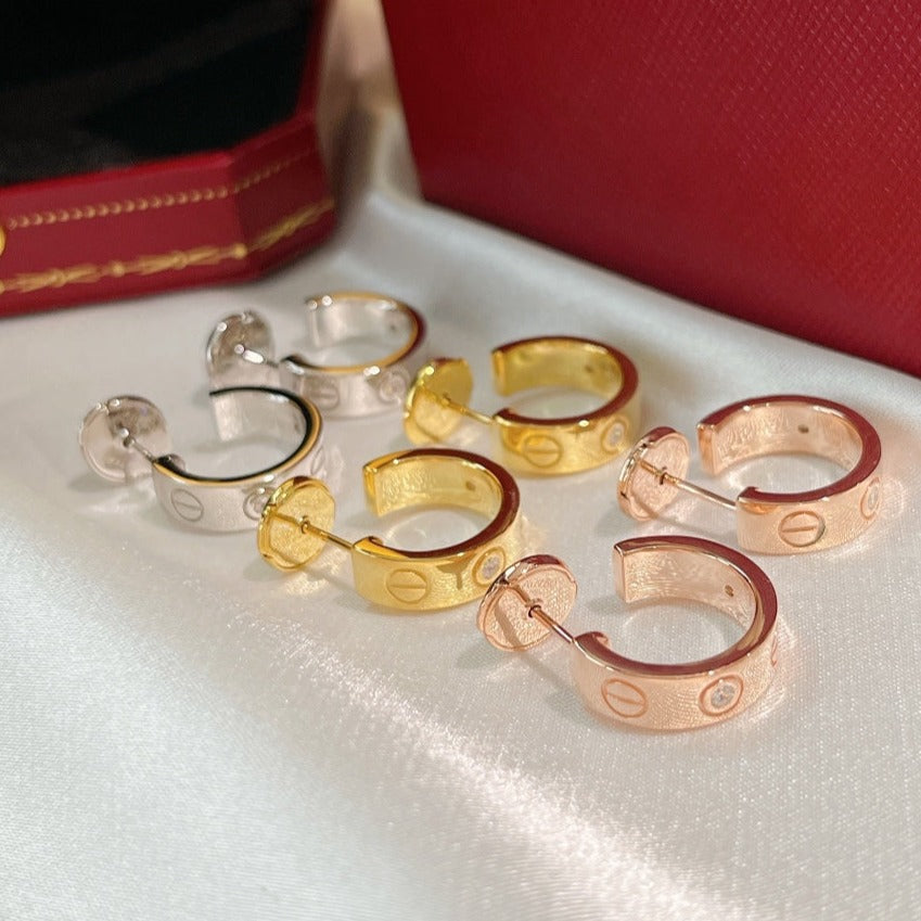 [Rose Jewelrys]LOVE EARRINGS 5.7MM 2 DIAMONDS