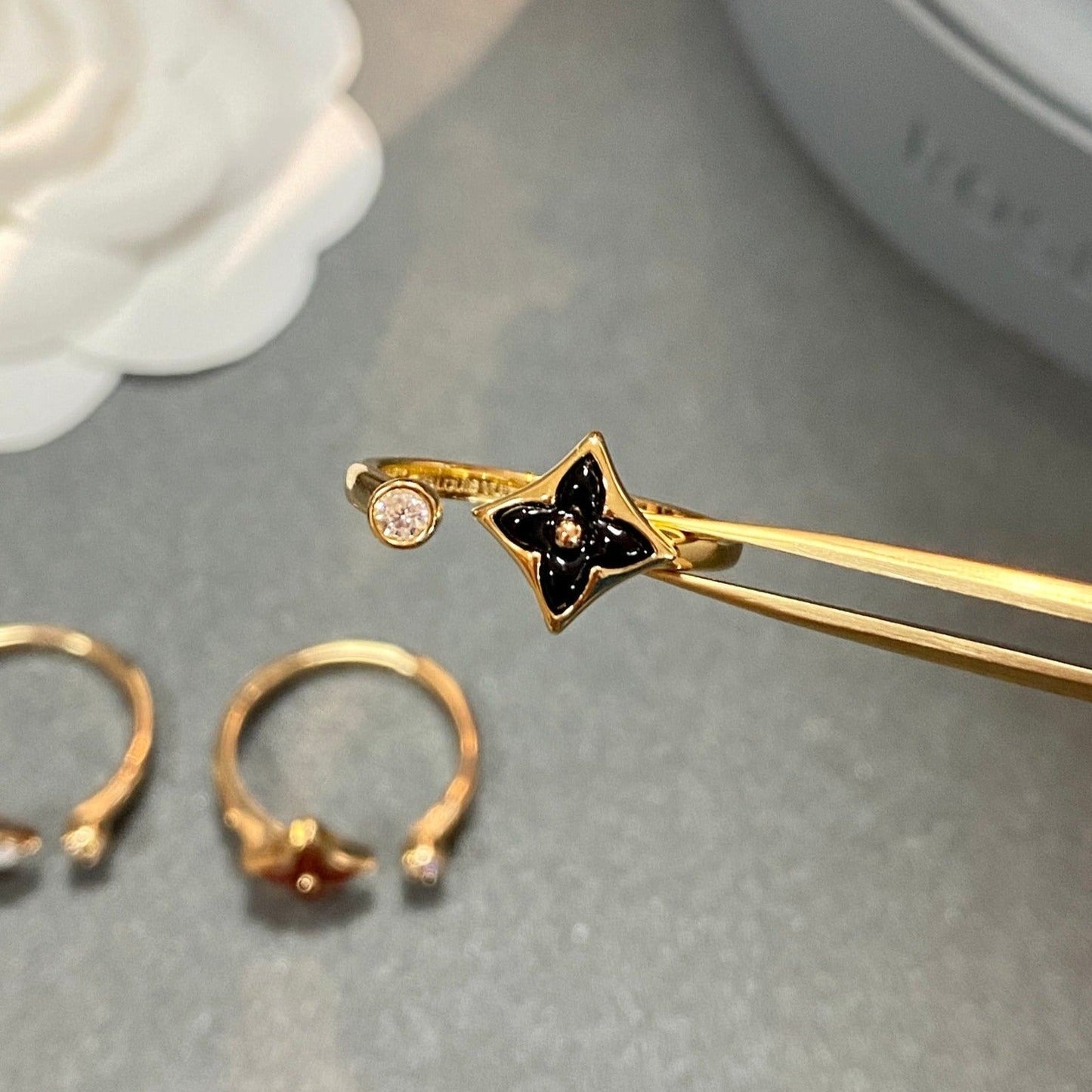 [Rose Jewelrys]STAR 1 DIAMOND OPEN RING