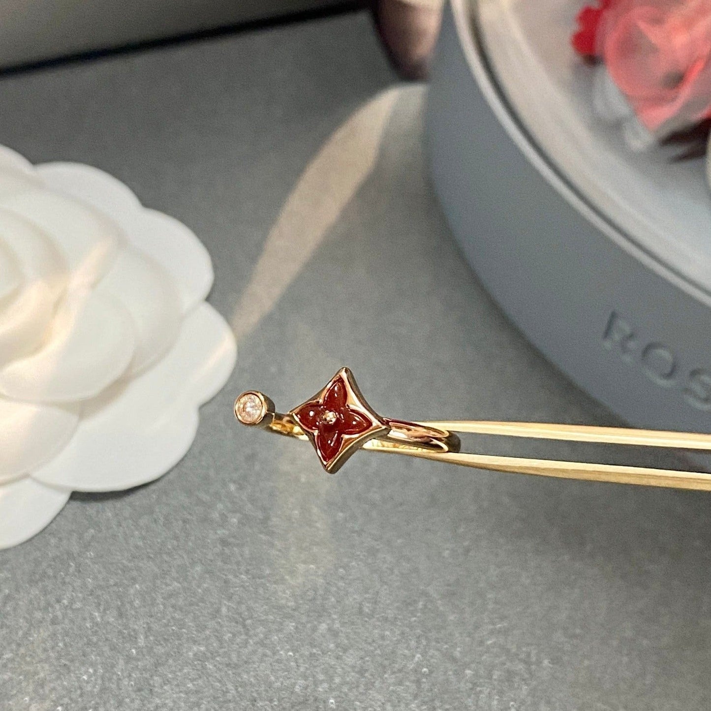 [Rose Jewelrys]STAR 1 DIAMOND OPEN RING