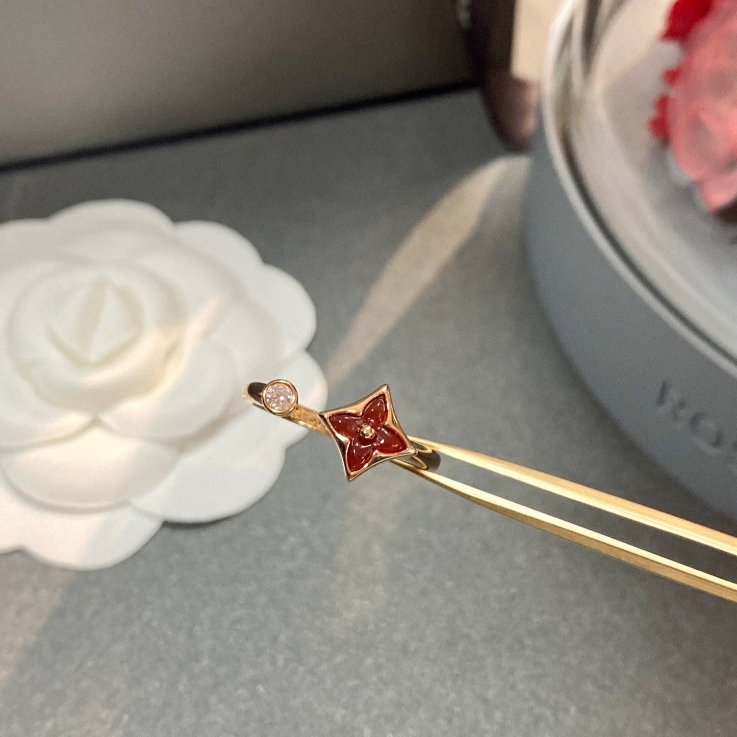 [Rose Jewelrys]STAR 1 DIAMOND OPEN RING