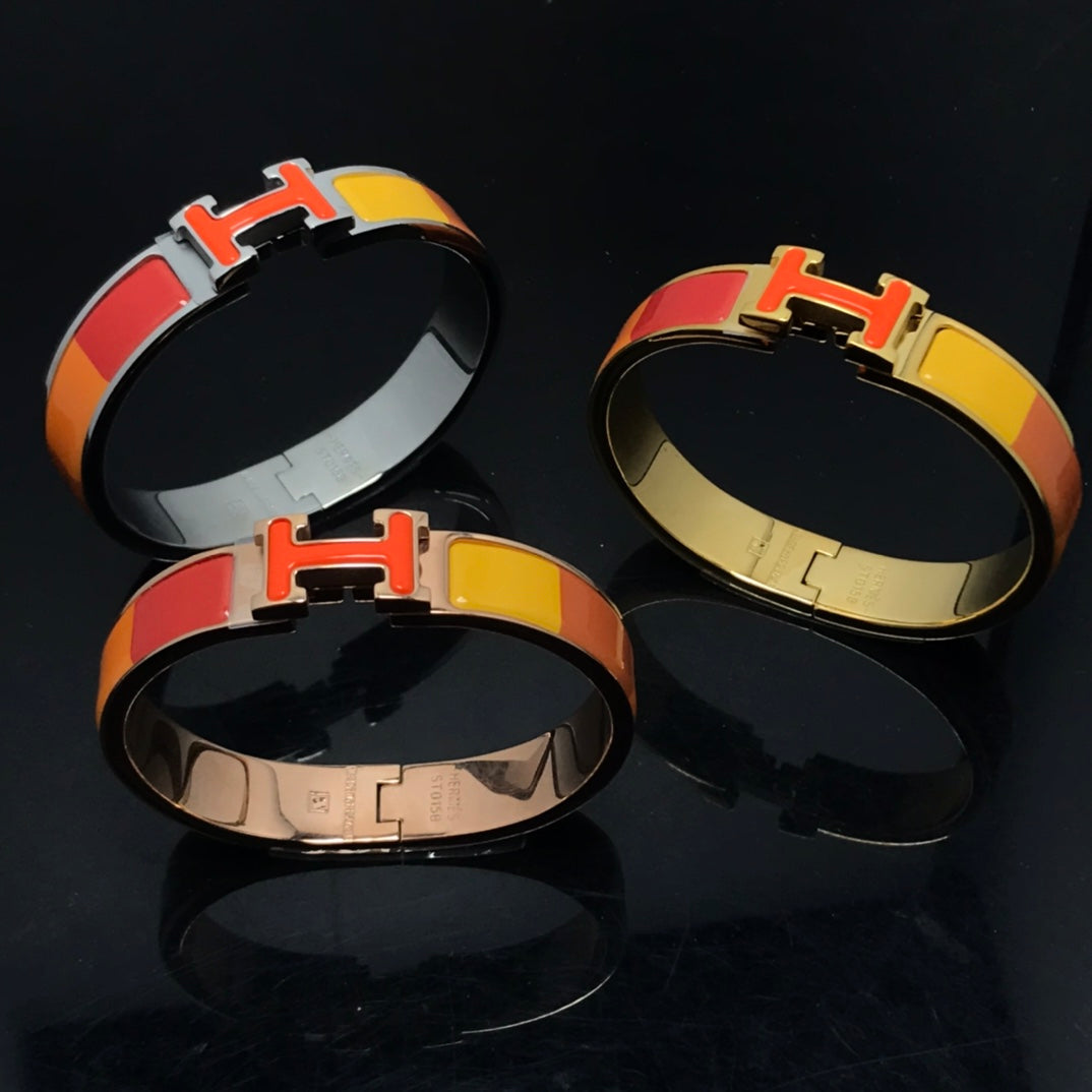 [Rose Jewelrys]H BRACELET ORANGE RAINBOW CERAMIC