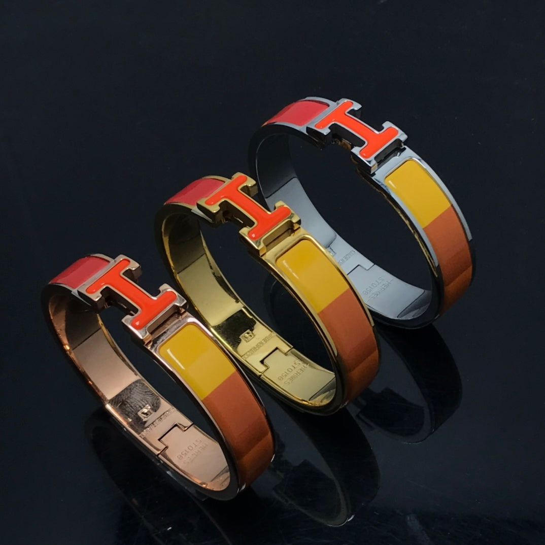 [Rose Jewelrys]H BRACELET ORANGE RAINBOW CERAMIC