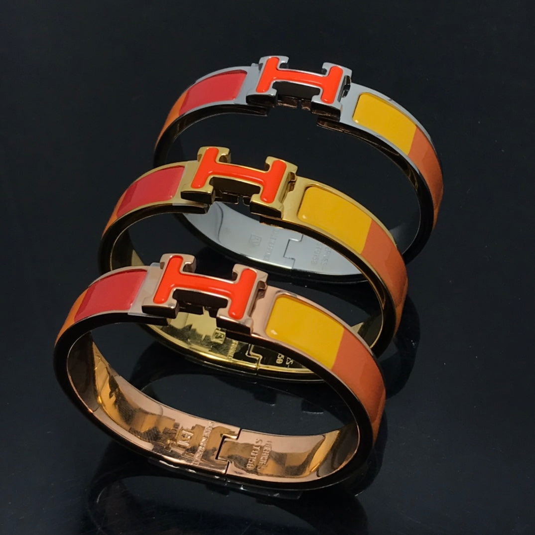 [Rose Jewelrys]H BRACELET ORANGE RAINBOW CERAMIC