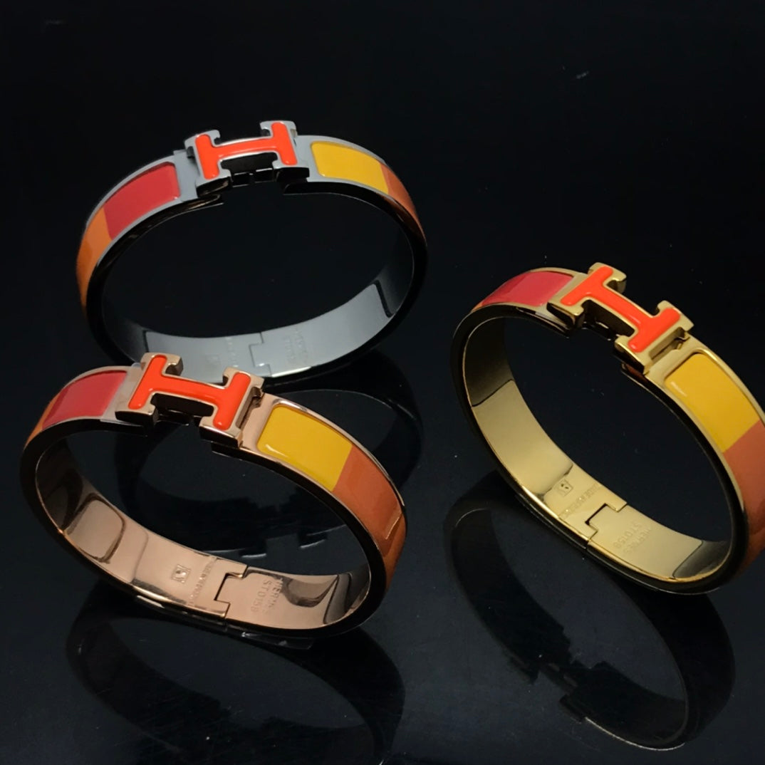 [Rose Jewelrys]H BRACELET ORANGE RAINBOW CERAMIC