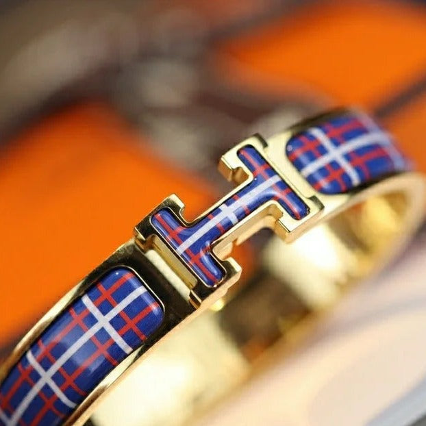 [Rose Jewelrys]H TARTAN BRACELET 12MM