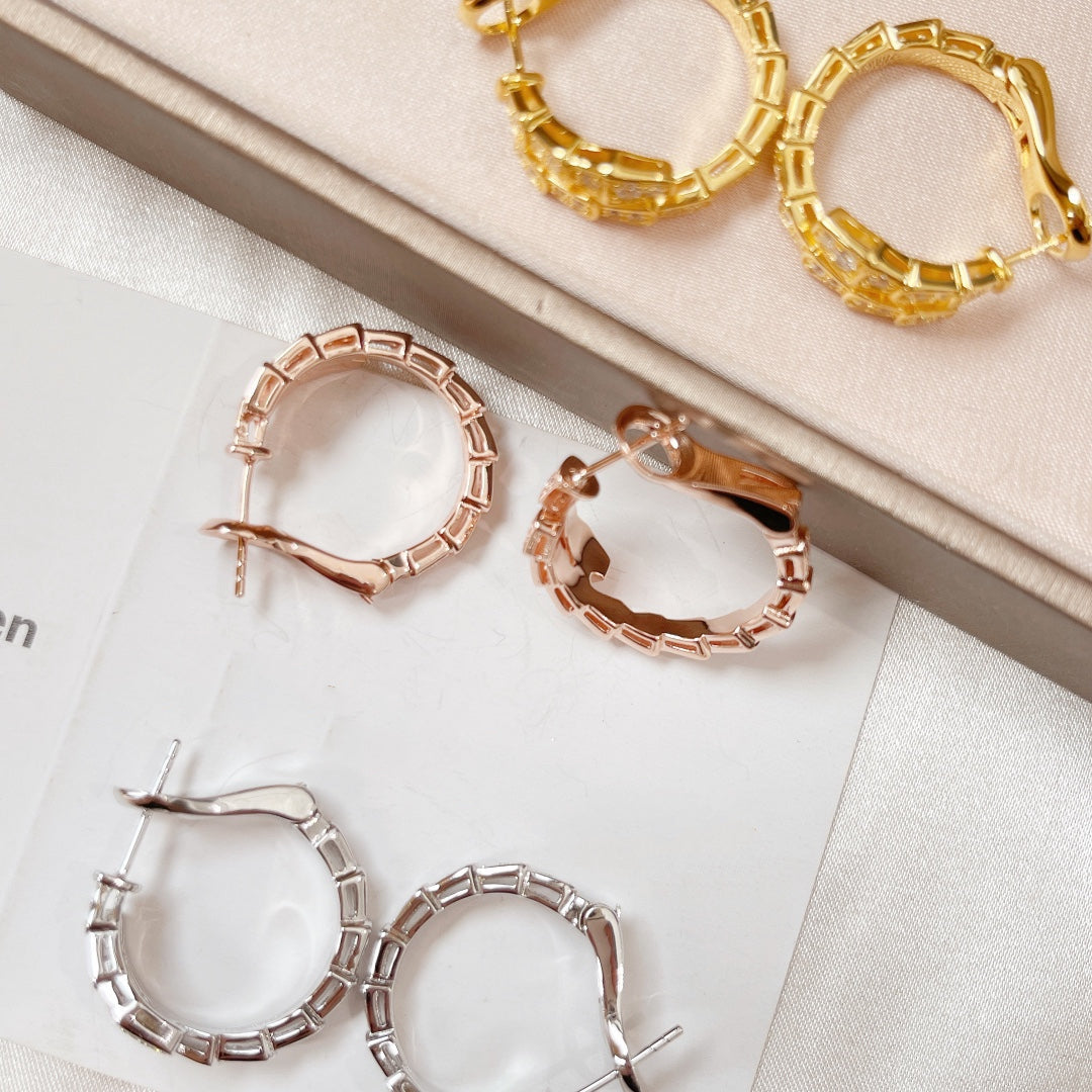 [Rose Jewelrys]SERPENTI EARRINGS DIAMOND