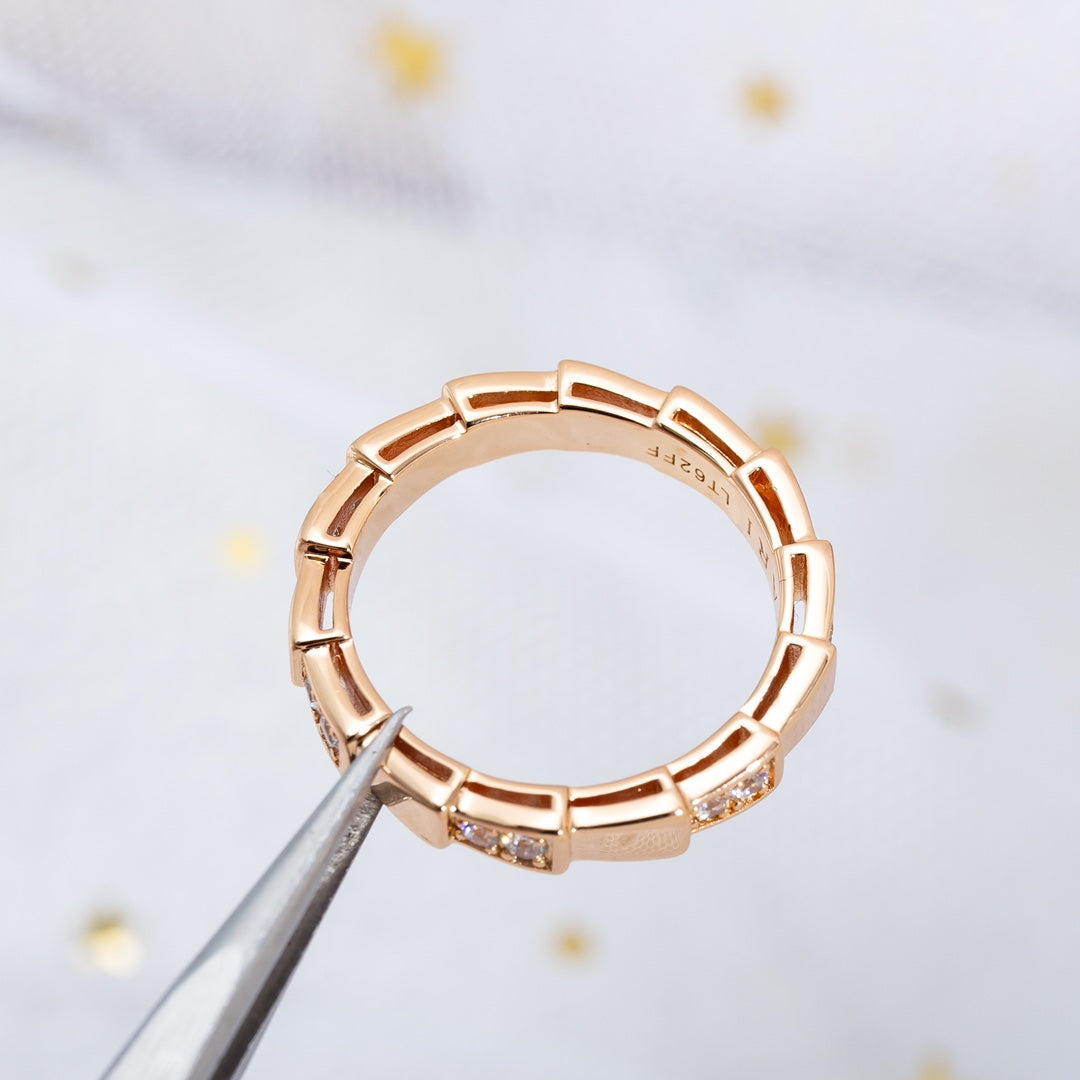[Rose Jewelrys]SERPENTI RING PINK GOLD  3MM