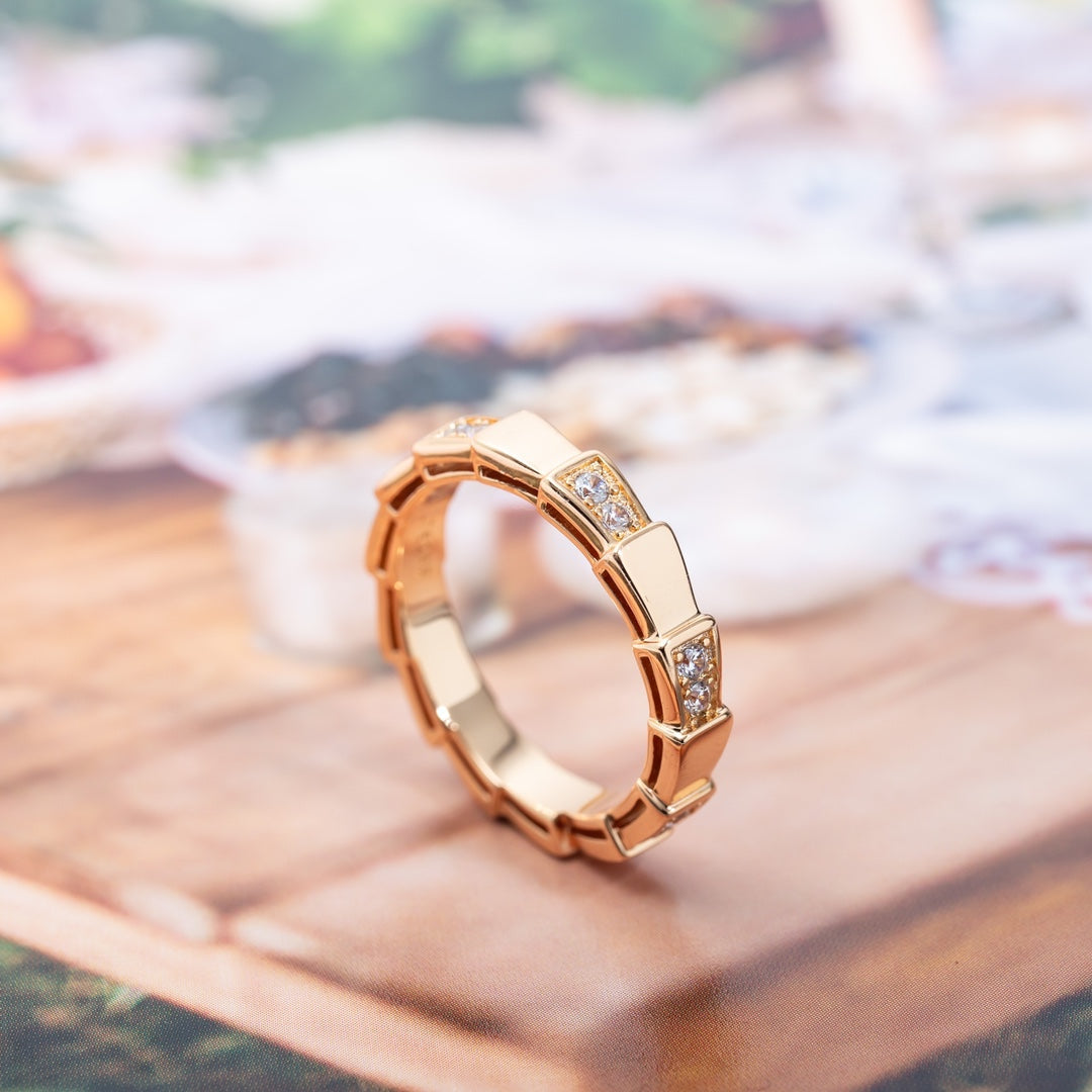 [Rose Jewelrys]SERPENTI RING PINK GOLD  3MM