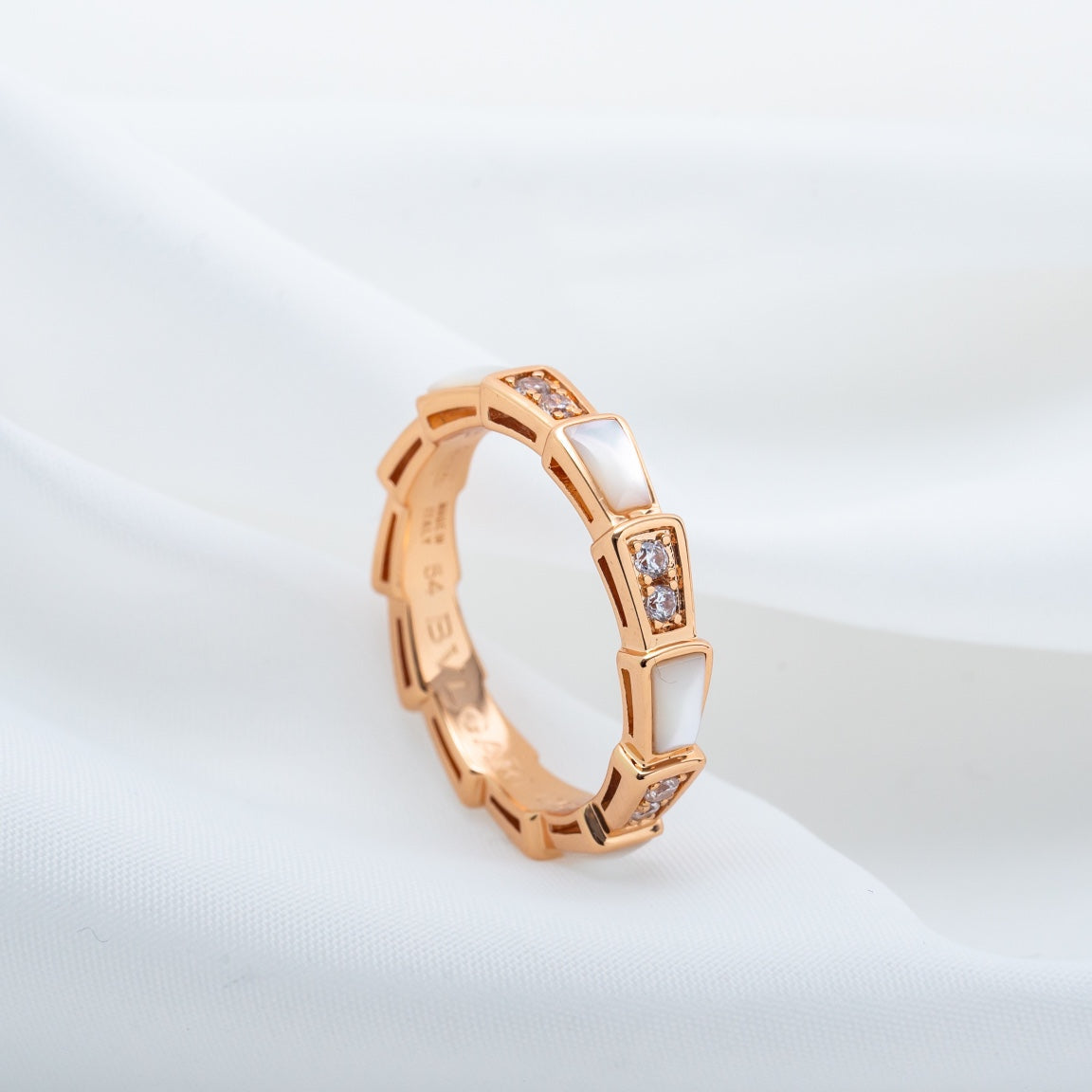 [Rose Jewelrys]SERPENTI RING PINK GOLD DIAMOND MOP 3MM