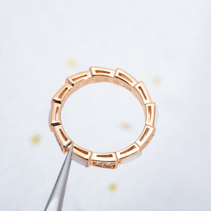 [Rose Jewelrys]SERPENTI RING PINK GOLD DIAMOND MOP 3MM