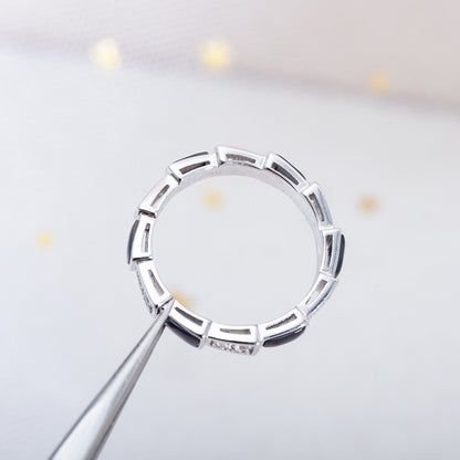 [Rose Jewelrys]SERPENTI RING SILVER  DIAMOND BLACK MOP 3MM