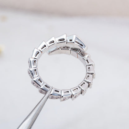 [Rose Jewelrys]SERPENTI RING SILVER DIAMOND PAVED 4MM