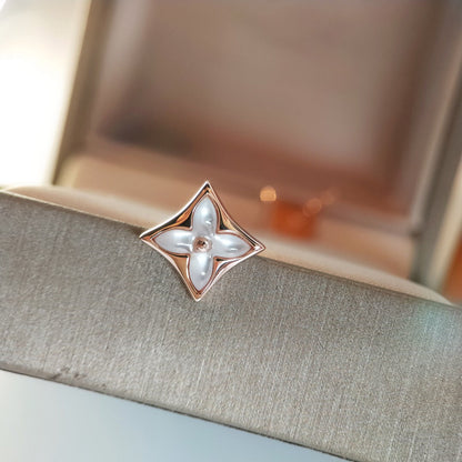 [Rose Jewelrys]STAR MOP PINK GOLD EARRINGS