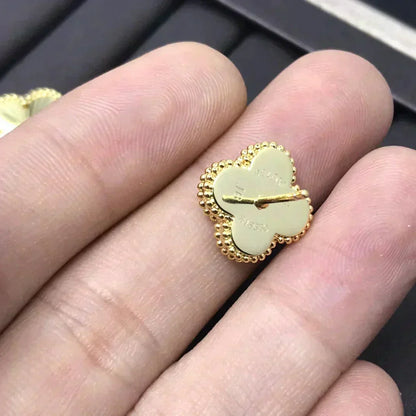 [Rose Jewelrys]CLOVER MINI 9.5MM LASER EARRINGS