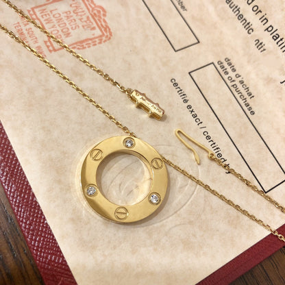 [Rose Jewelrys]LOVE NECKLACE 16MM 3 DIAMONDS