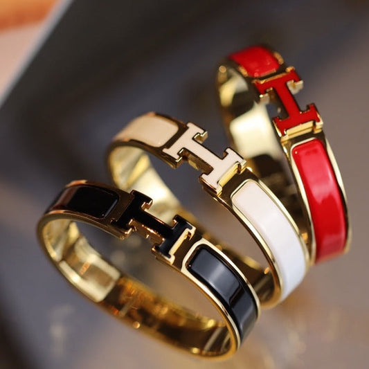 [Rose Jewelrys]H BRACELET 12MM GOLD
