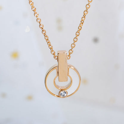[Rose Jewelrys]GARI NECKLACE PINK GOLD MOP