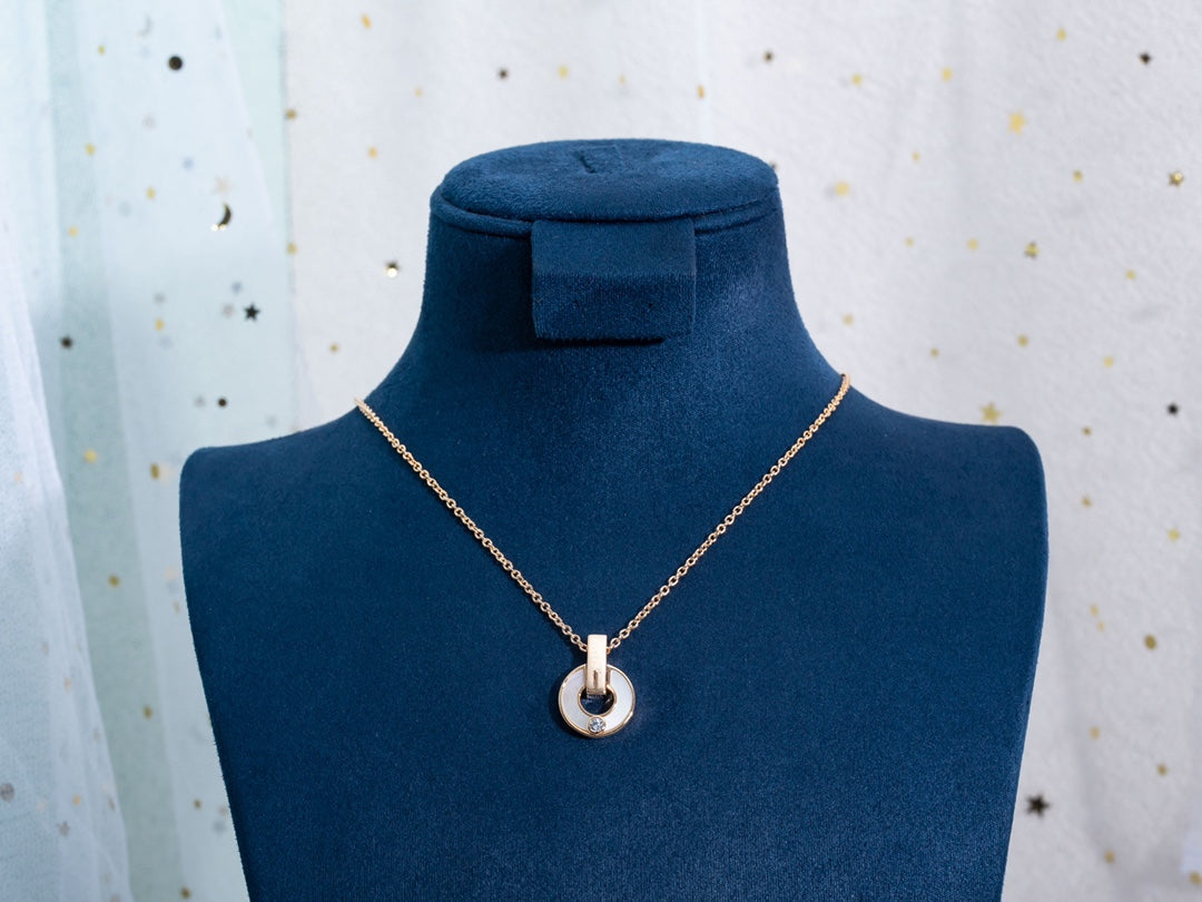 [Rose Jewelrys]GARI NECKLACE PINK GOLD MOP
