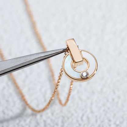 [Rose Jewelrys]GARI NECKLACE PINK GOLD MOP