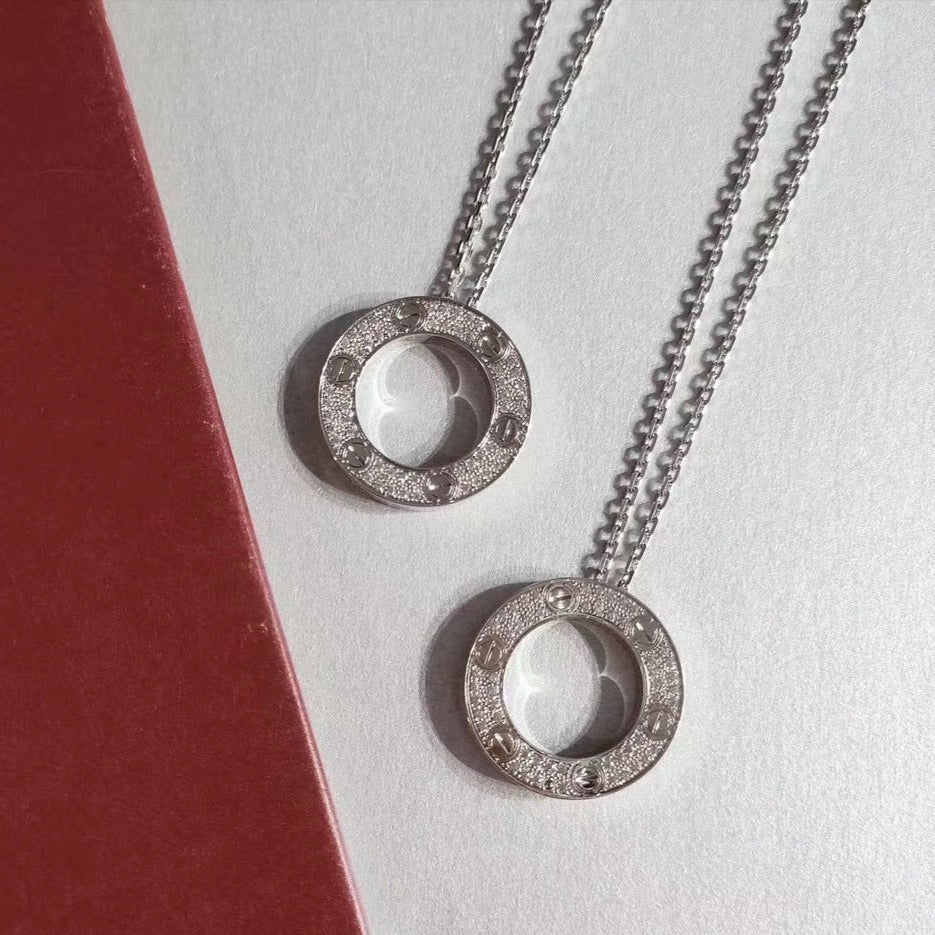 [Rose Jewelrys]LOVE NECKLACE ADJUSTABLE SILVER