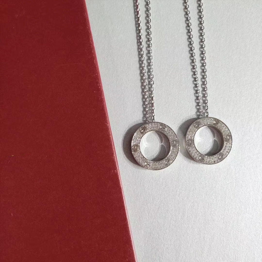 [Rose Jewelrys]LOVE NECKLACE ADJUSTABLE SILVER