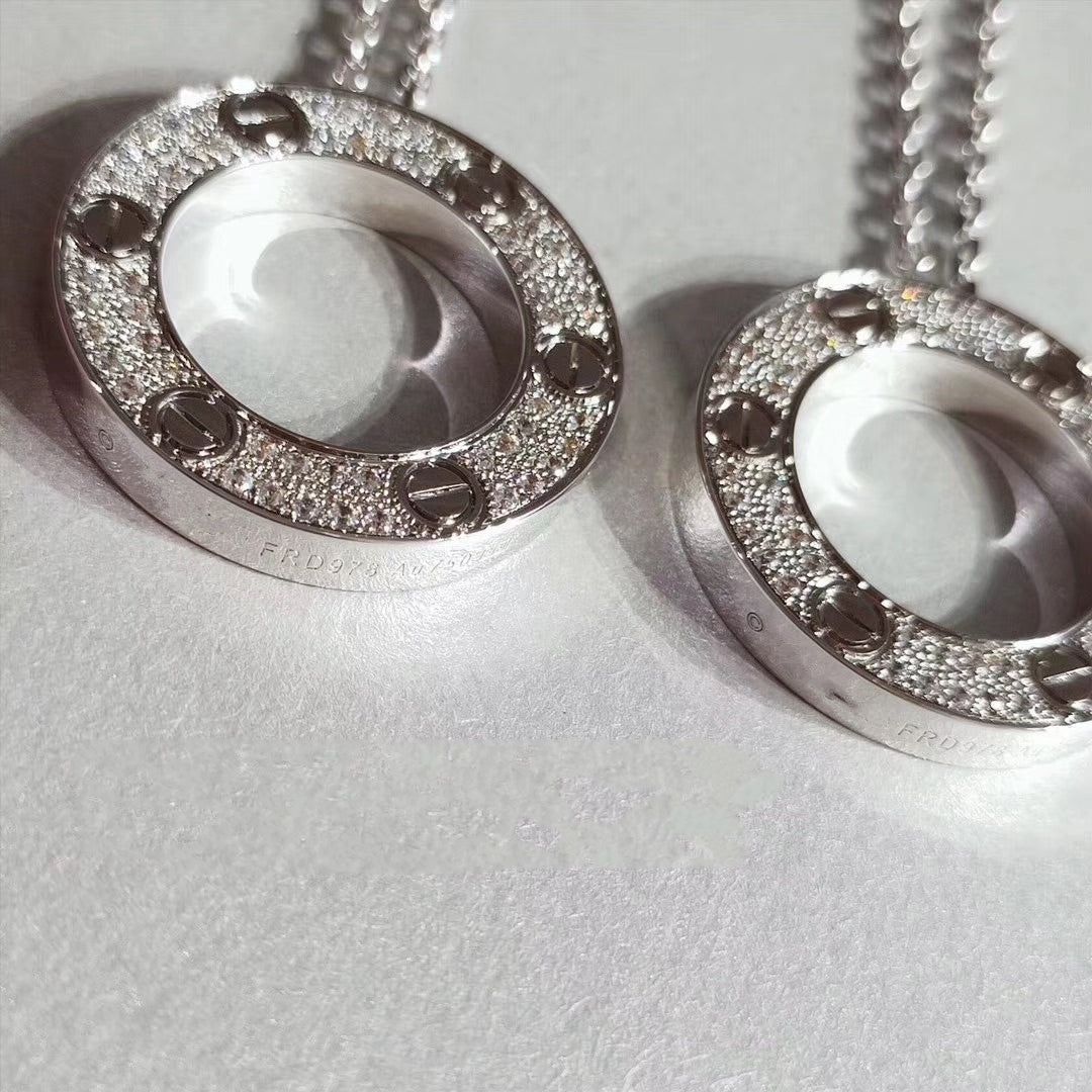 [Rose Jewelrys]LOVE NECKLACE ADJUSTABLE SILVER