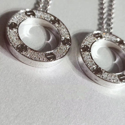 [Rose Jewelrys]LOVE NECKLACE ADJUSTABLE SILVER