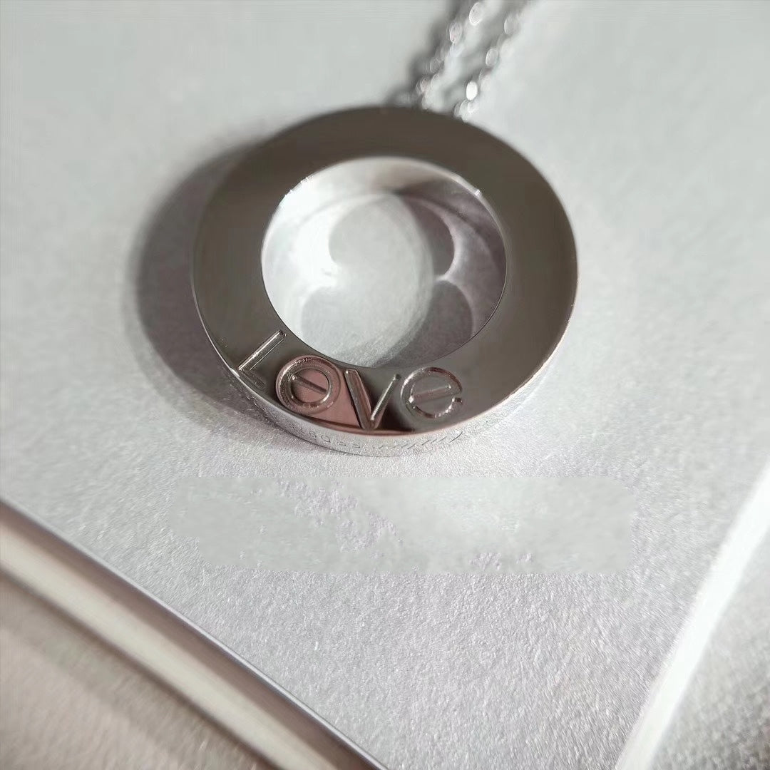 [Rose Jewelrys]LOVE NECKLACE ADJUSTABLE SILVER