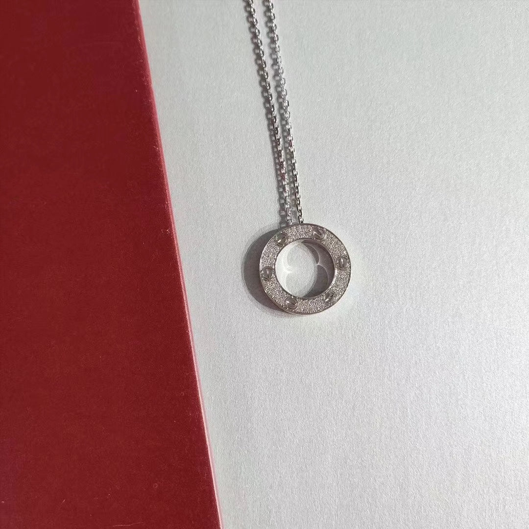 [Rose Jewelrys]LOVE NECKLACE ADJUSTABLE SILVER