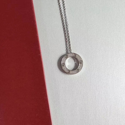 []LOVE NECKLACE ADJUSTABLE SILVER