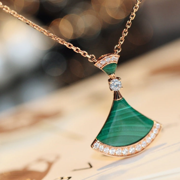 [Rose Jewelrys]DREAM NECKLACE MALACHITE DIAMOND