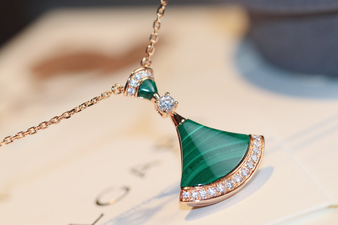 [Rose Jewelrys]DREAM NECKLACE MALACHITE DIAMOND
