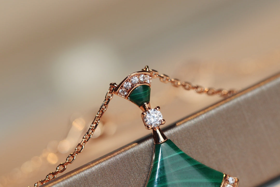 [Rose Jewelrys]DREAM NECKLACE MALACHITE DIAMOND
