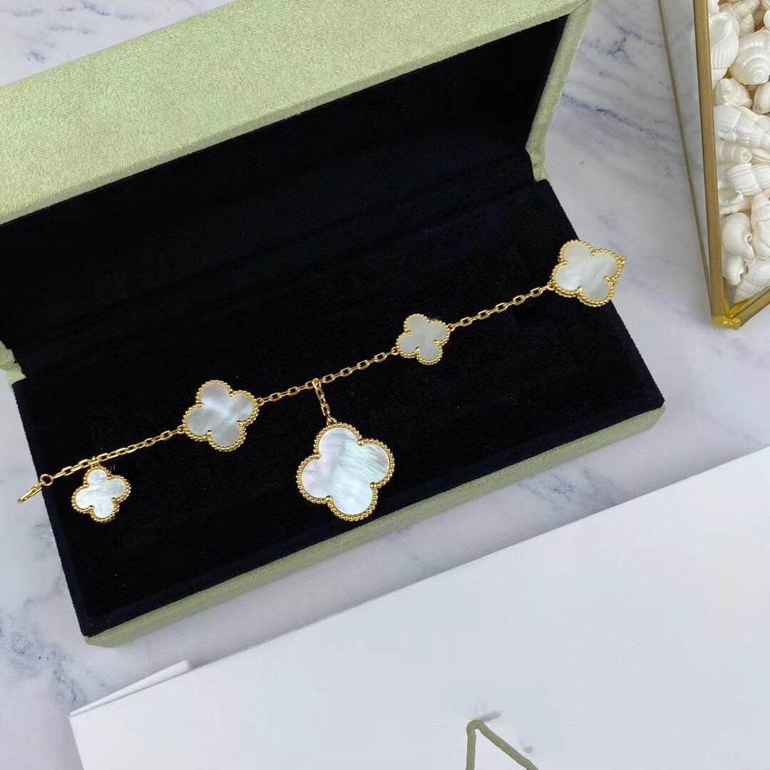 [Rose Jewelrys]MAGIC CLOVER MOP GOLD BRACELET 5 MOTIFS