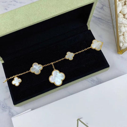 [Rose Jewelrys]MAGIC CLOVER MOP GOLD BRACELET 5 MOTIFS
