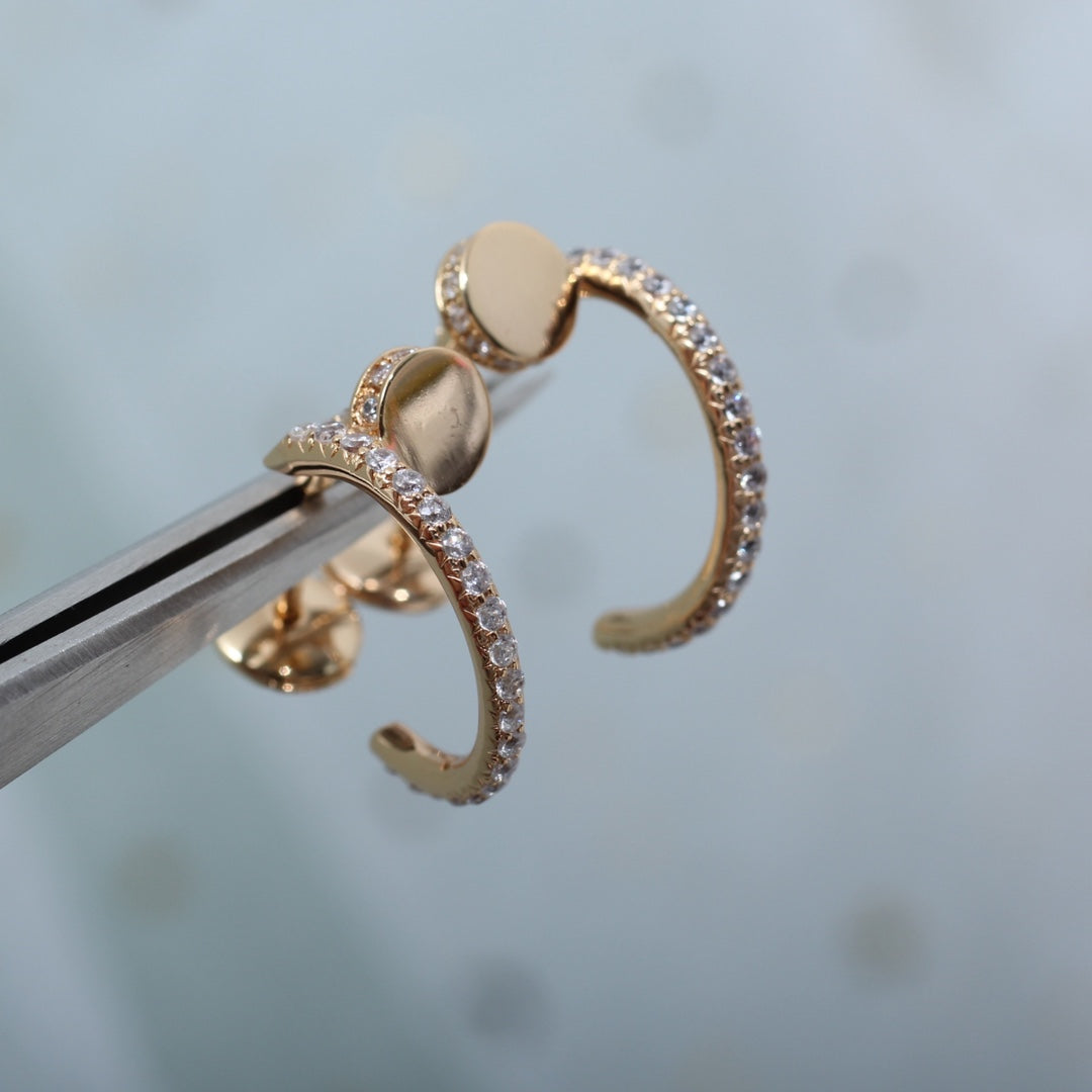 [Rose Jewelrys]JUSTE EARRINGS 12.75MM PINK GOLD DIAMOND