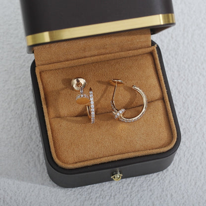 [Rose Jewelrys]JUSTE EARRINGS 12.75MM PINK GOLD DIAMOND