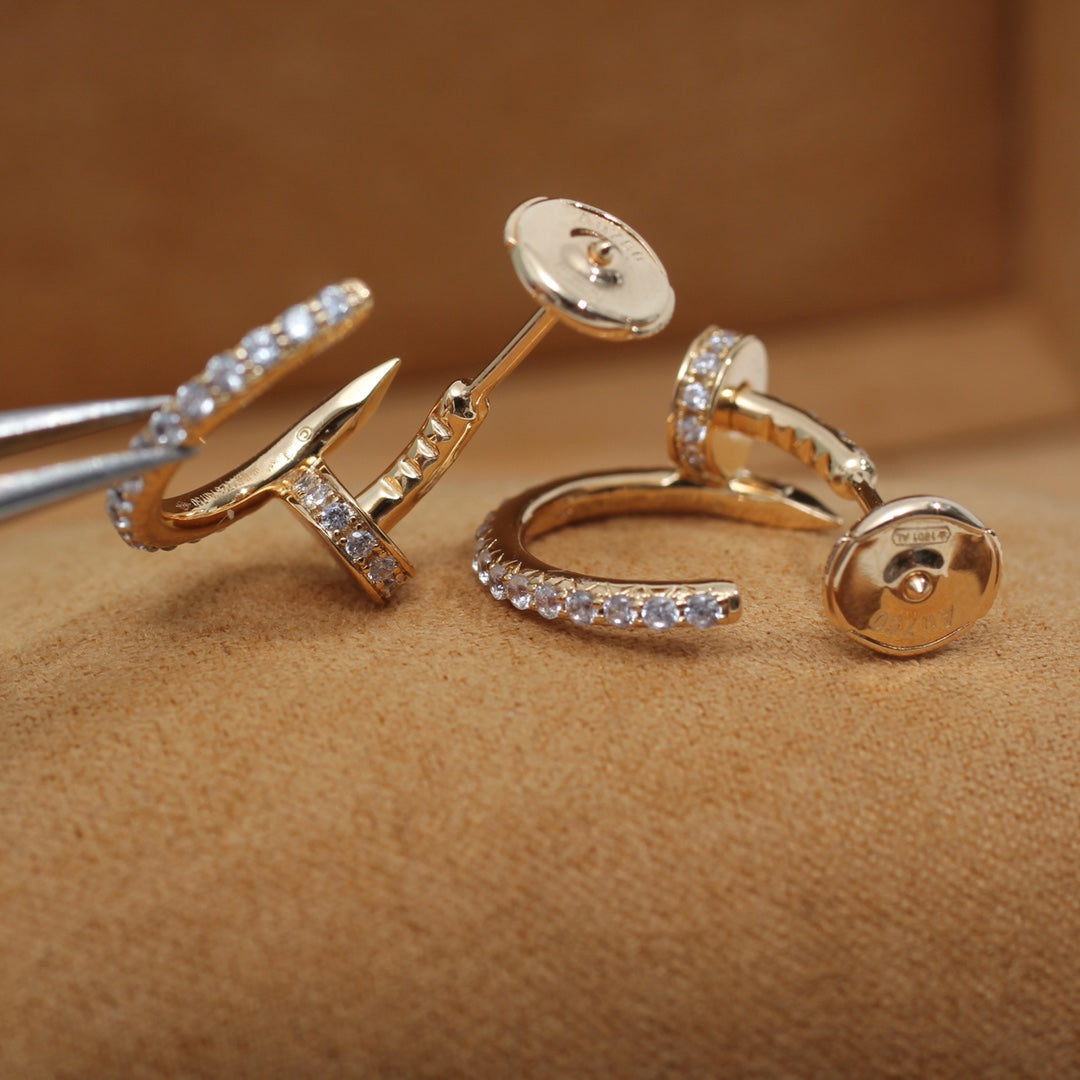 [Rose Jewelrys]JUSTE EARRINGS 12.75MM PINK GOLD DIAMOND