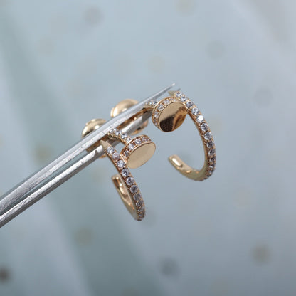 [Rose Jewelrys]JUSTE EARRINGS 12.75MM PINK GOLD DIAMOND