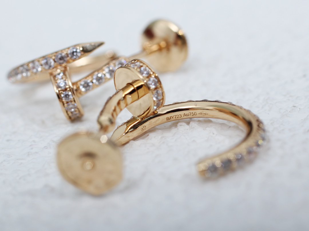[Rose Jewelrys]JUSTE EARRINGS 12.75MM PINK GOLD DIAMOND