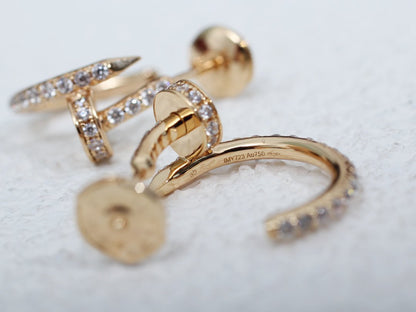 [Rose Jewelrys]JUSTE EARRINGS 12.75MM PINK GOLD DIAMOND