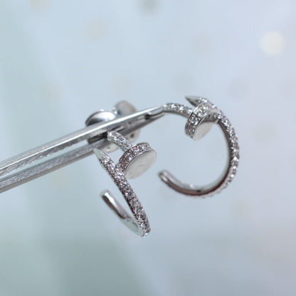 [Rose Jewelrys]JUSTE EARRINGS 12.75MM SILVER DIAMOND