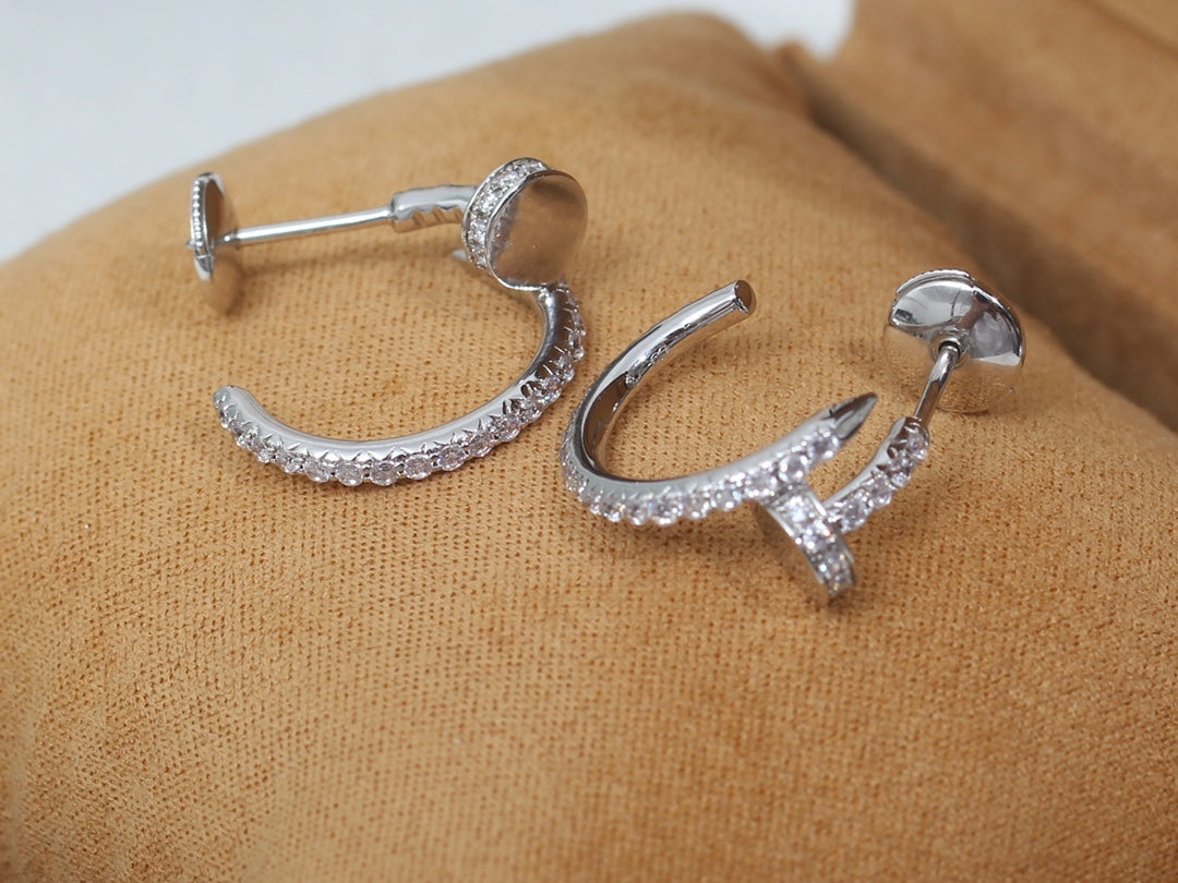 [Rose Jewelrys]JUSTE EARRINGS 12.75MM SILVER DIAMOND