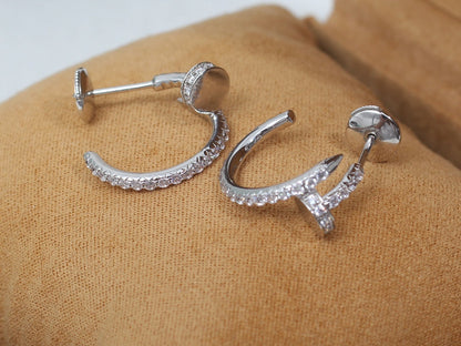 [Rose Jewelrys]JUSTE EARRINGS 12.75MM SILVER DIAMOND