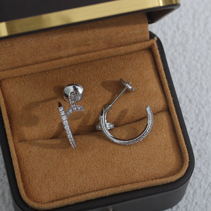 [Rose Jewelrys]JUSTE EARRINGS 12.75MM SILVER DIAMOND