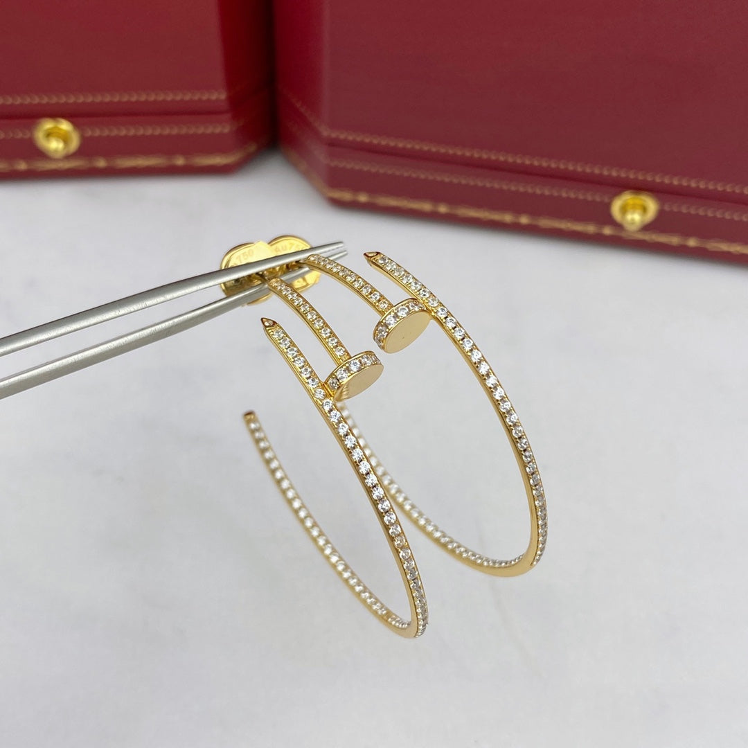 [Rose Jewelrys]JUSTE EARRINGS FULL DIAMONDS 1.8MM