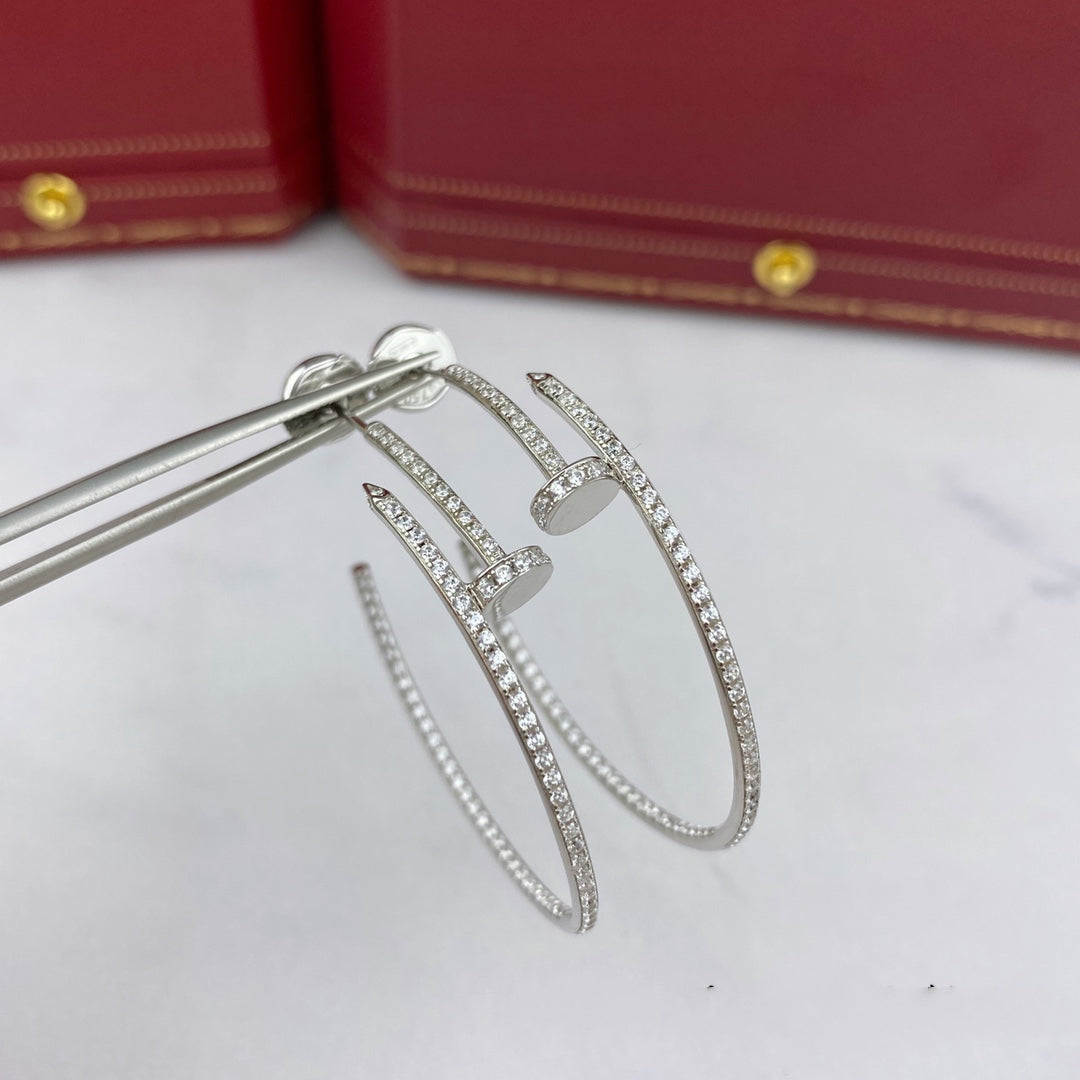 [Rose Jewelrys]JUSTE EARRINGS FULL DIAMONDS 1.8MM